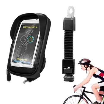  Kerékpár telefon táska Mobiltelefon tartó Esővédő vízálló kerékpárkeret Mobil tartó TPU érzékeny érintőképernyős ház telefonokhoz