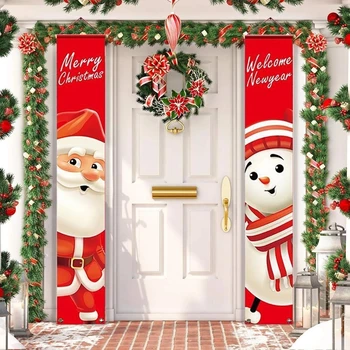 Mikulás karácsonyi ajtó banner boldog karácsonyi díszek otthonra 2023 karácsonyi dísz karácsony Navidad ajándék újév 2024