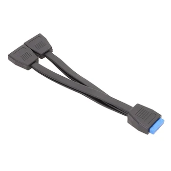 USB 19Pin/20Pin Splitter kábel alaplaphoz Bővítőkábel USB3.0 19Pin 1–2 Splitter 20CM