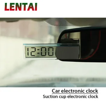 LENTAI Mercedes benz w204 w203 Audi a3 a4 b6 b8 a6 b7 c5 Volkswagen polo Lifan 1PC autós óra tapadókorong LCD kijelző digitális
