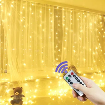Karácsonyi USB led függöny füzér Festoon Led Light karácsonyi fényfüzér fénydíszek 2024 ünnepi esküvői dekoratív fényfüggöny