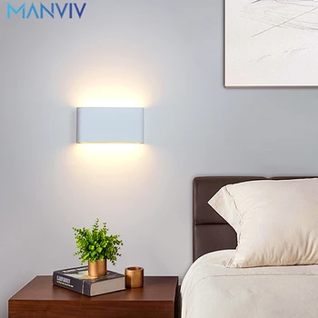 MANVIV LED kültéri fali lámpák vízálló IP65 falburkolat AC90-260V fel és le világítás hálószoba kerti dekorációhoz Kezdőlap