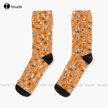 A Halloween Jack Russell Terrier kutya zokni Halloween futózokni férfiaknak Tervezz aranyos zoknit Új népszerű vicces ajándék