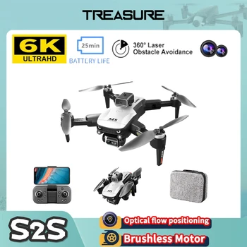 S2S Mini Drone 4K Profesional 6K HD kamera Akadályelkerülés Légi fényképezés Kefe nélküli motor Összecsukható Quadcopter játék ajándékok