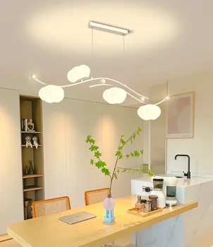 Modern minimalista étkezőlámpa Home Bár Csillár krém stílusú kreatív pamutfelhő étkező lámpák