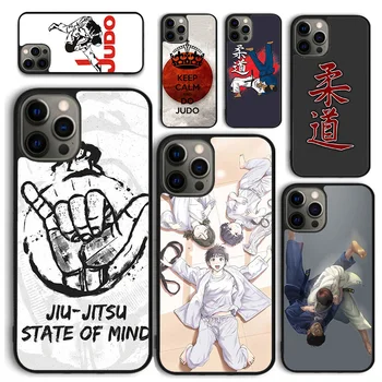 Japán harcművészetek Judo puha telefontok iPhone 15-höz SE2020 14 XR XS Max 6 7 8 Plus 11 12 13 Pro Max Mini tok coque alapok