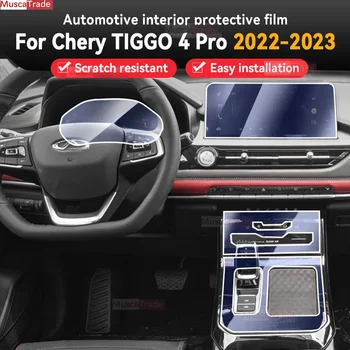 CHERY TIGGO 4 Pro 2022 2023 autós belső középkonzol képernyővédő fólia karcmentes javító matrica tartozékok