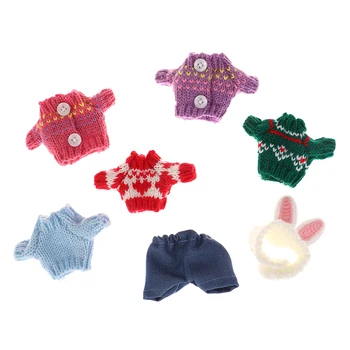1db Aranyos Min pulóver kalap babákhoz Divatbaba ruhák kiegészítők 1:12-hezBabaház dekorációs díszek Boldog karácsonyi ajándék