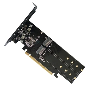 Új Pcie - M2 adapterkártya Pcie X16 4 portos M2 NVME M Key SSD átalakító M.2 PCI Express X16 adapter RAID bővítőkártya