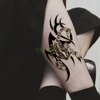 Vízálló ideiglenes tetoválás matricák skorpió rovarállat Hamis Tatto Flash Tatoo Body Art tetoválások lányoknak Nők Férfi gyerek