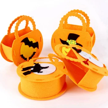 Halloween tök cukorka vödrök gyerekeknek Trükk vagy kezelés táskák Nem szőtt hordozható parti szívességi táskák Halloween asztali dekorációk
