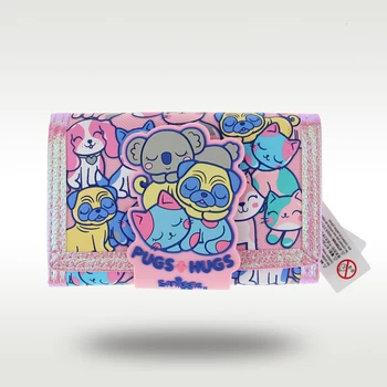 Ausztrália Smiggle Original Kids Wallet Girl Pink Puppy Clutch pénztárca Bőr kártyatáska Érme pénztárca Eredeti Kiváló minőségű