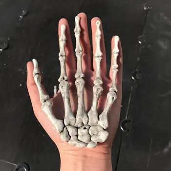 1Pár Halloween hamis csontváz kezek csont ijesztő emberi kéz zombi fél terror kellékek Halloween dekorációs kellékek M8D2