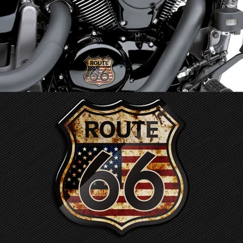 3D motorkerékpár matricák USA A történelmi út 66 matricák Harley indiai motorkerékpárhoz