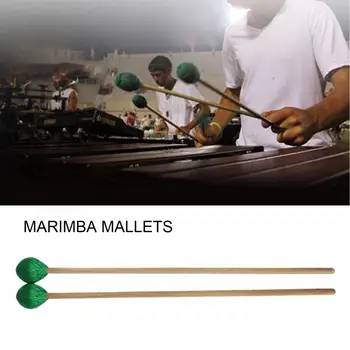 2Db Marimba kalapács hosszú, fából készült fogantyúval Kényelmes fogás Gomba alakú fejkialakítás Széles körben használt ütőhangszerek Marimba kalapácsok