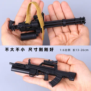 1/6 AK47 M134 M16A4 MG42 DSR-1 M14BER M82A1 QBZ95 4D pisztoly modell műanyag szerelő modell készlet 8db/szett