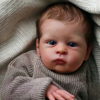 18inch Reborn babakészlet Oskar Awake Baby már festett befejezetlen babaalkatrészek