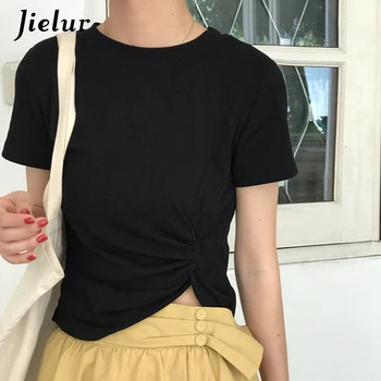 Nyári női póló Rövid ujjú Ok-okozati Kpop Street pólók Női szabálytalan divat 7 szín Roupas Feminina pólók