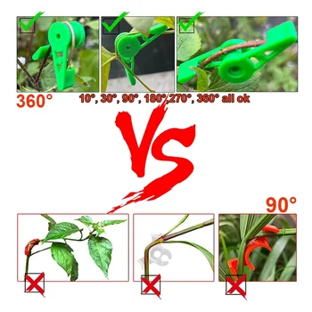60Pcs 360 fokos növényi szár tréner klipek, állítható növényágak hajlító klipek, növényképzés Növények ellenőrzése