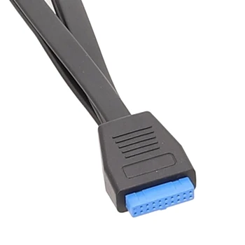 USB 19Pin/20Pin Splitter kábel alaplaphoz Bővítőkábel USB3.0 19Pin 1–2 Splitter 20CM