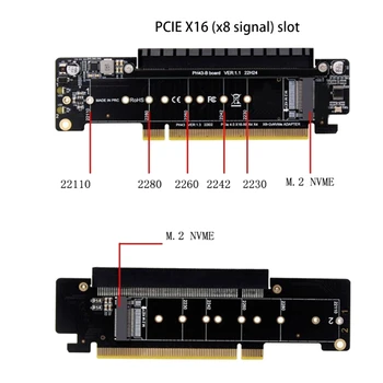 2X PCIe 4.0 Channel Splitter bővítő kiemelő kártya 8+4+4Hyper Ultra Quad VROC M.2 NVME port bővítő kiemelő kártya