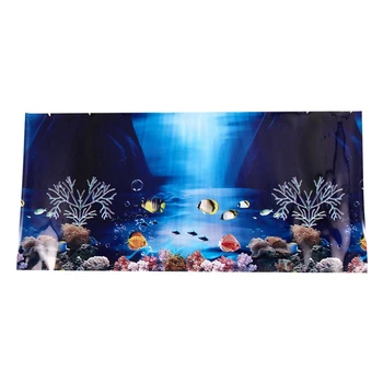 10X kék friss tengeri háttér akvárium óceáni tájkép poszter haltartály háttér