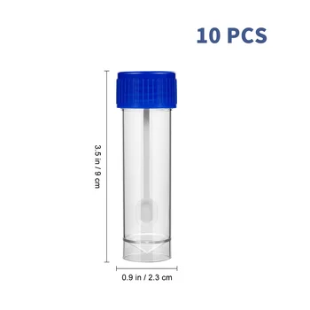 10db műanyag tartály fedéllel Mintatartó széklet mintatároló Székletminta gyűjtő poharak (25-30ML) Vizelet