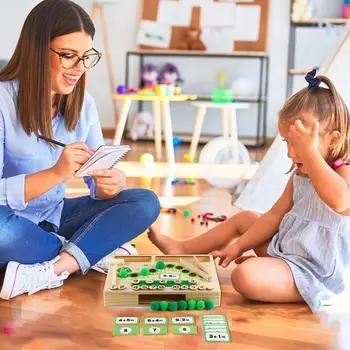 Számláló játékok 3-5 éves gyerekeknek Hernyószámláló játékok STEM oktatási matematika tanulási játék fiúknak Lányok fa Montessori