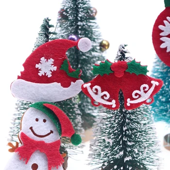 10db Babaház miniatűr karácsonyi sorozat Mikulás hóember zokni kesztyű Bell Pentagram Hóember dekoráció Kézműves kiegészítők