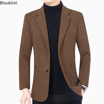 Új férfi üzlet Blézerek dzsekik alkalmi öltönyök kabátok Férfi őszi tél Egymellű tömör öltönyök Dzseki 2024 Férfi ruházat