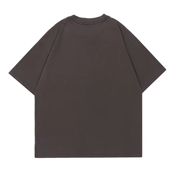 2023 Férfi Harajuku Streetwear póló Japán festmény csontvázak póló sárgabarack pamut laza hiphop pár póló oversize póló
