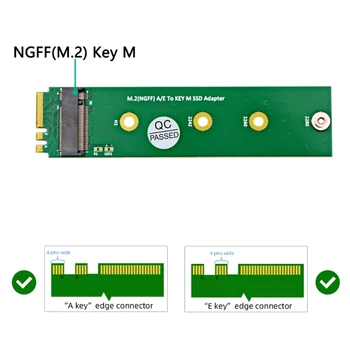 M.2 A/E KEY-M foglalat az M.2 NVME adapterkártyához NGFF - KEY-M bővítőkártya Nvme
