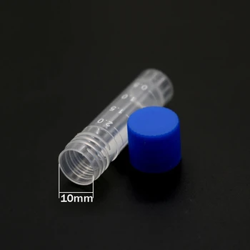 100DBS laboratóriumi kémiai műanyag kémcső injekciós üveg tömítősapka csomagolási tartály irodai iskolai vegyszerek 2ML laboratórium