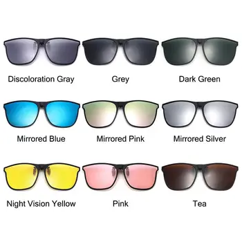 Négyzet alakú polarizált csíptető napszemüvegen Kültéri tükröződésmentes éjjellátó szemüveg Tevékenységek és vezetési árnyékolók nőknek és férfiaknak